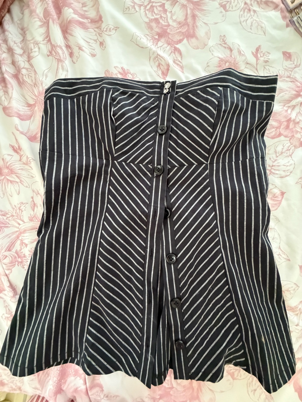 Y2K Charlotte Russe Black and White Striped Midi Dress